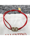 V Logo Garavani Bracelet Red - VALENTINO - BALAAN 4