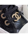 Women's Sneakers Patent Black CC Gold Spears - CHANEL - BALAAN 6