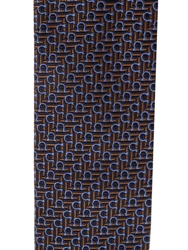 FERRAGAMO Silk Tie, Men's, Navy Blue - SALVATORE FERRAGAMO - BALAAN 3