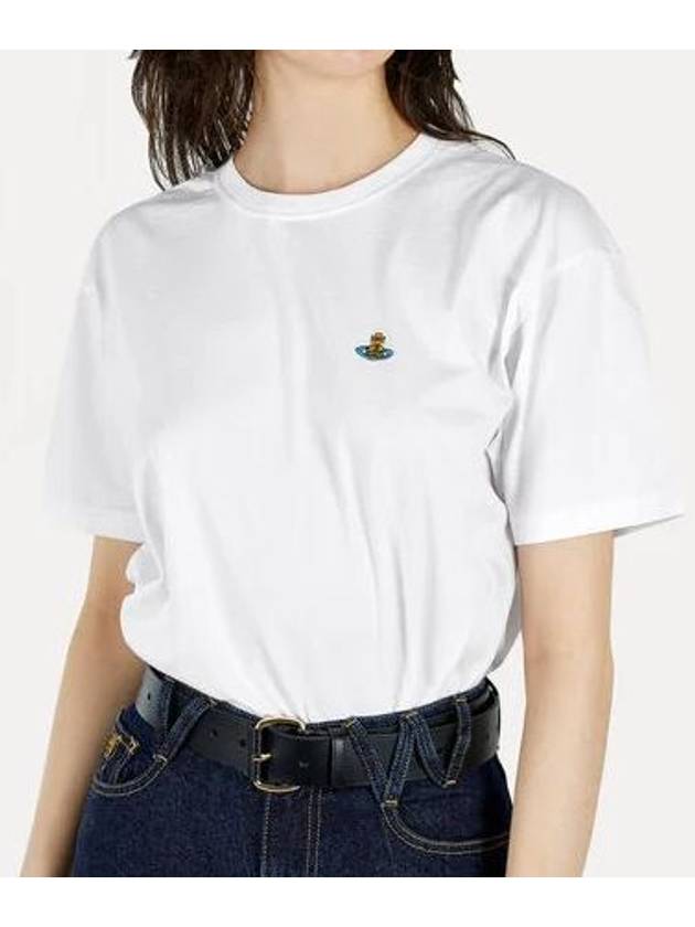 Chest ORB Logo Short Sleeve T-Shirt White - VIVIENNE WESTWOOD - BALAAN 4