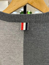 Diagonal Merino Wool Knit Top Grey - THOM BROWNE - BALAAN 5