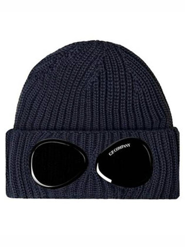 Goggles Merino Wool Beanie Navy - CP COMPANY - BALAAN 1