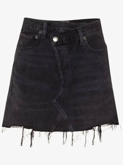 Criss Cross Denim Skirt Washed Black A30411157HTCHK - AGOLDE - BALAAN 2