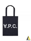 Laure logo denim tote bag blue - A.P.C. - BALAAN 2