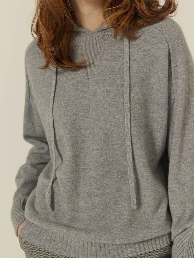 Cashmere Knit Hoodie Dark Beige - CALLAITE - BALAAN 2