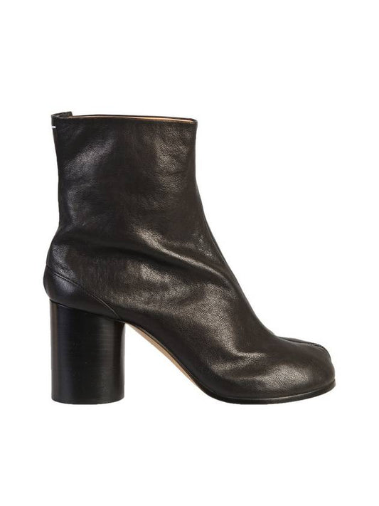 Tabi Ankle Leather Middle Boots Black - MAISON MARGIELA - BALAAN 1