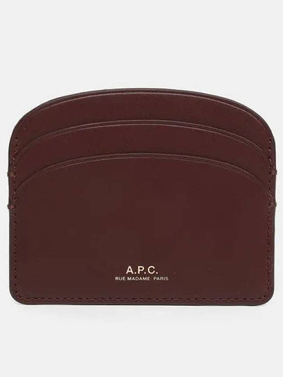 Demi Lune Card Wallet Burgundy - A.P.C. - BALAAN 2