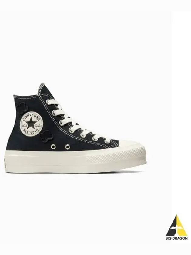 Chuck Taylor All Star Lift 3D Flower Black A09099C - CONVERSE - BALAAN 1