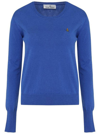 ORB Embroid Logo Knit Top Blue - VIVIENNE WESTWOOD - BALAAN 2