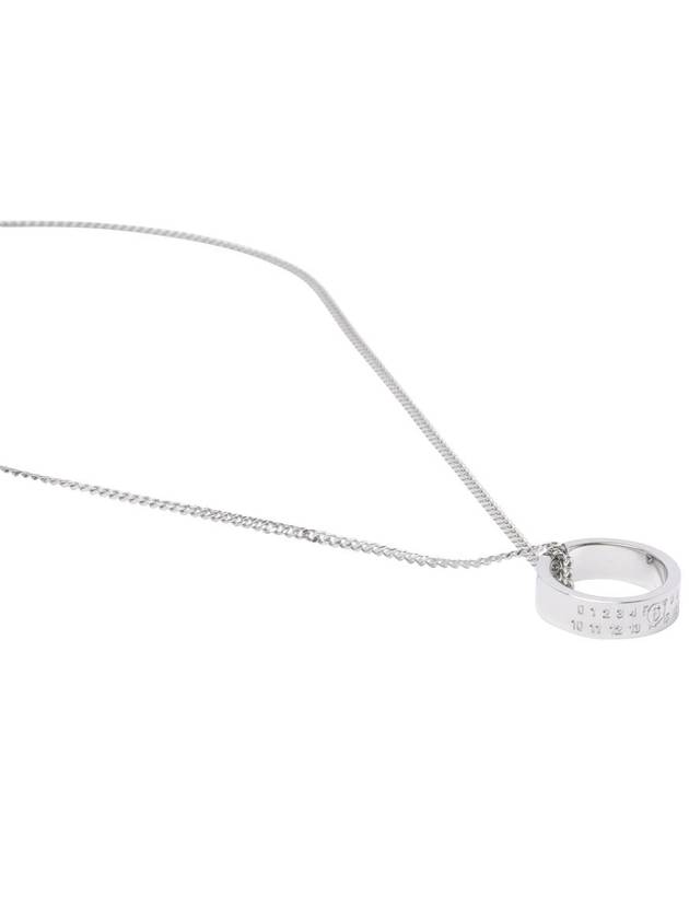 Numeric Minimal Signature Pendant Ring Necklace Silver - MAISON MARGIELA - BALAAN 3