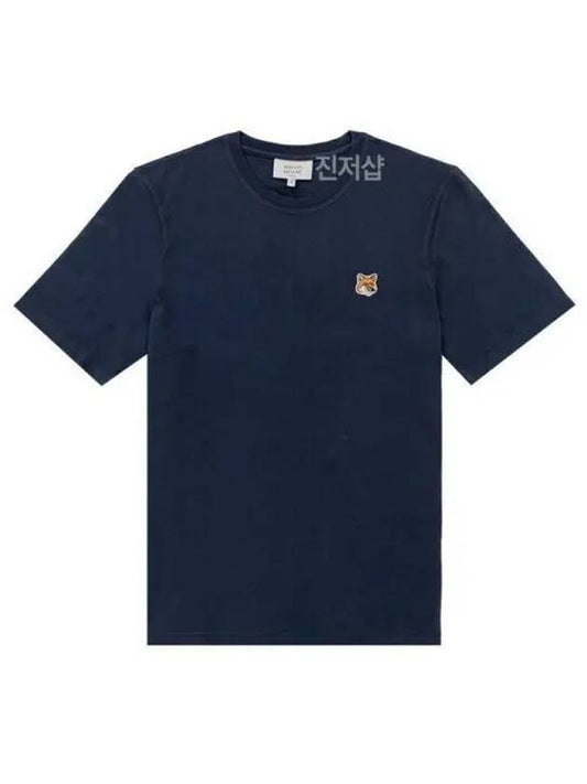 Fox Head Patch Classic Short Sleeve T-Shirt Ink Blue - MAISON KITSUNE - BALAAN 2