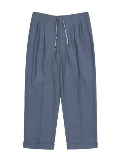 Drawstring wool blend pants gray - MAISON MARGIELA - BALAAN 1