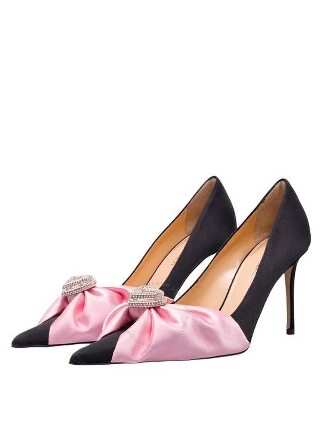 Mach & Mach Double Heart Satin Pumps, Brand Size 38 ( US Size 8 ) - MACH & MACH - BALAAN 2