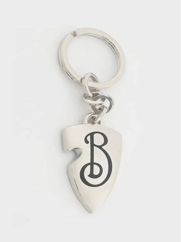 B Shield Key Holder Silver - BURBERRY - BALAAN 4