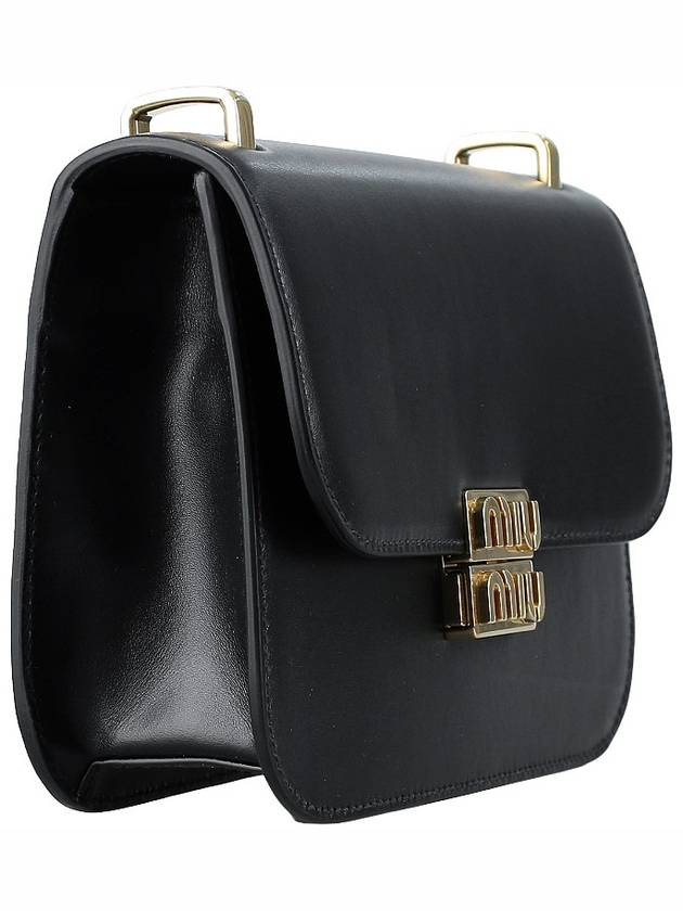 Logo Metal Buckle Shoulder Bag Black - MIU MIU - BALAAN 5