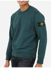 Wappen Patch Crew Neck Sweatshirt Green - STONE ISLAND - BALAAN 4