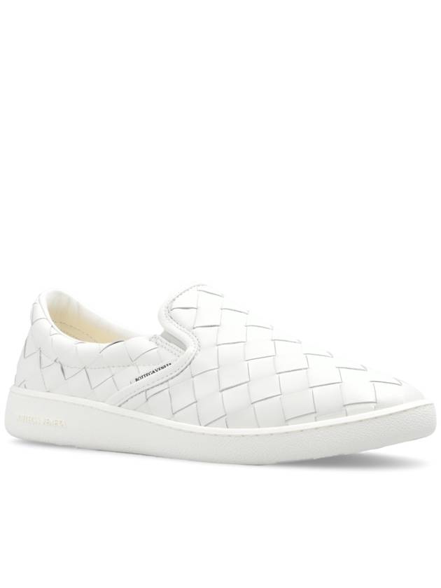 Sawyer Intrecciato Calfskin Slip-Ons White - BOTTEGA VENETA - BALAAN 3