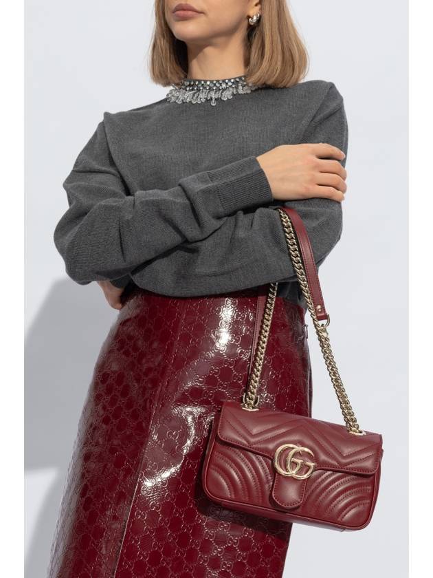 GG Marmont Shoulder Bag Burgundy - GUCCI - BALAAN 3