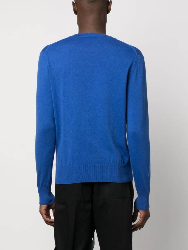 ORB Embroidered Crew Neck Knit Top Blue - VIVIENNE WESTWOOD - BALAAN 6