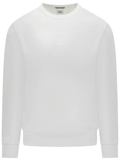 Metropolis Series Stretch Fleece Logo Sweatshirt White - CP COMPANY - BALAAN 2