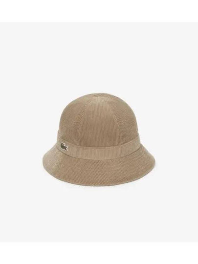 Women s Corduroy Dome Bucket Hat Beige - LACOSTE - BALAAN 1