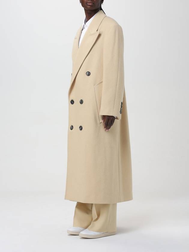 Women's Wide Lapel Double Coat Ivory - AMI - BALAAN 5