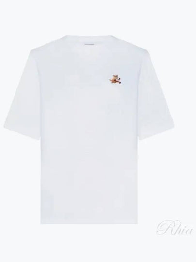 Speedy Fox Patch Comfort Short Sleeve T Shirt White - MAISON KITSUNE - BALAAN 2