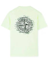 Garment Dyed Institutional One Print Cotton Jersey Short Sleeve T-Shirt Light Green - STONE ISLAND - BALAAN 3