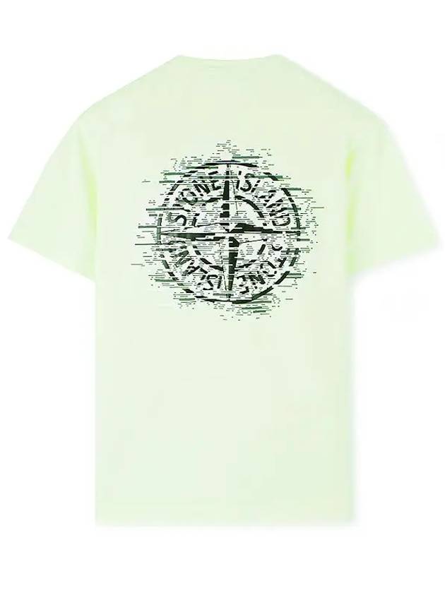 Garment Dyed Institutional One Print Cotton Jersey Short Sleeve T-Shirt Light Green - STONE ISLAND - BALAAN 3