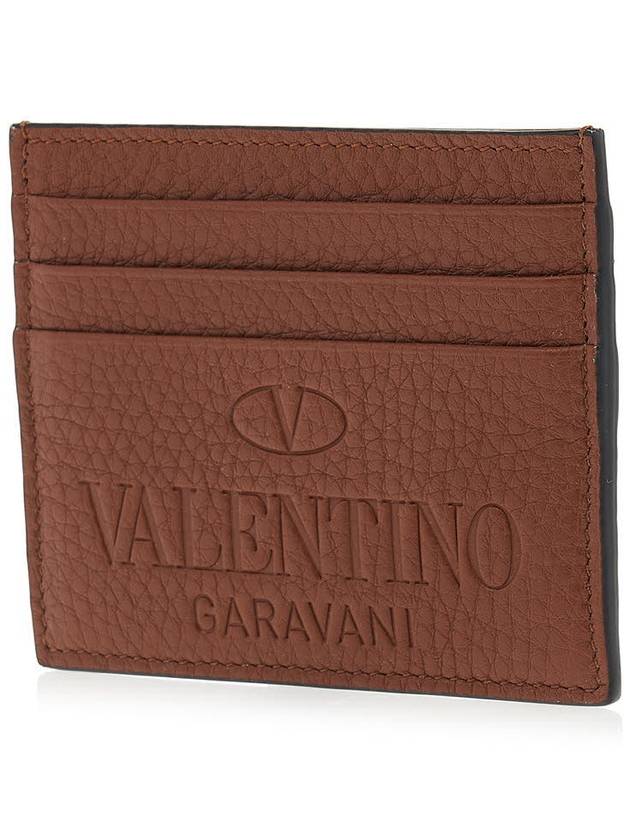 Logo Identity Card Wallet Brown - VALENTINO - BALAAN 3