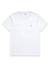 Men s Chase Short Sleeve T Shirt White I026391 00RXX - CARHARTT - BALAAN 3