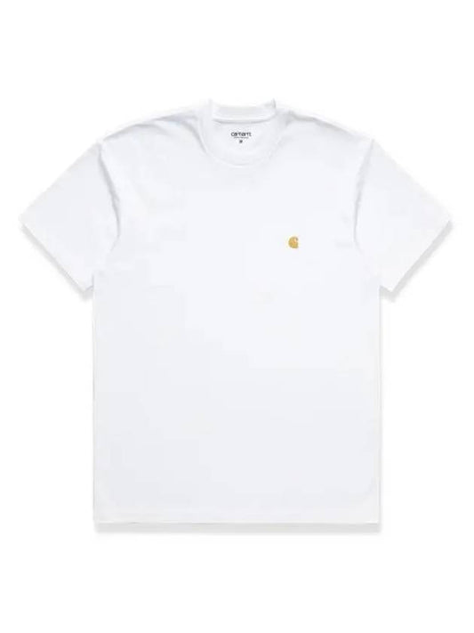 Men s Chase Short Sleeve T Shirt White I026391 00RXX - CARHARTT - BALAAN 1