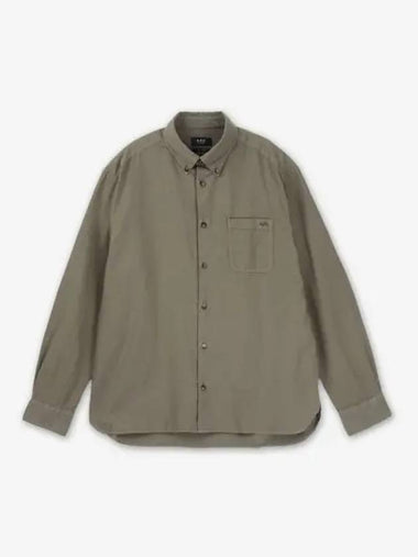 Mateo Logo Long Sleeve Shirt Khaki - A.P.C. - BALAAN 1