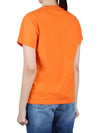 Embroidered Logo Cotton Short Sleeve T-shirt Orange - MAISON KITSUNE - BALAAN 4