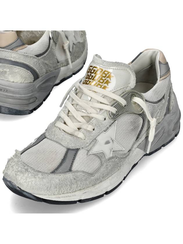 Mesh and Suede Leather Dad-Star Sneakers White Beige - GOLDEN GOOSE - BALAAN 2