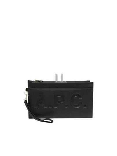 Debossed Logo Pouch Bag Black - A.P.C. - BALAAN 2