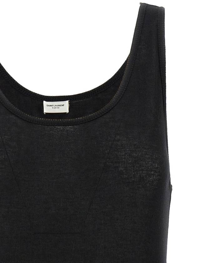 Women's Wool Jersey Sleeveless Black - SAINT LAURENT - BALAAN 5