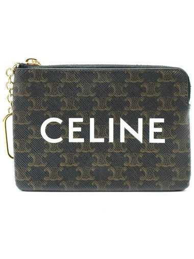 Celine 10C662CA2 Triope Canvas Card Pouch Coin Purse - CELINE - BALAAN 1