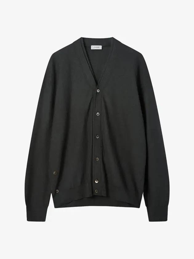 double layered cardigan charcoal - LEMAIRE - BALAAN 2