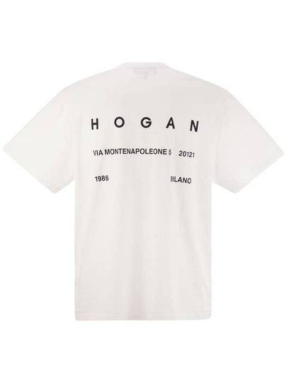 Crew-neck T-shirt with lettering - HOGAN - BALAAN 2