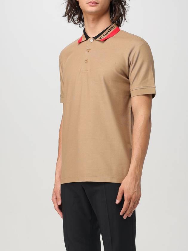 Logo Stripe Short Sleeve Polo Shirt Brown - BURBERRY - BALAAN 5