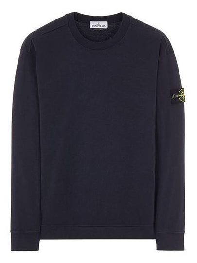 Men's Wappen Patch Crew Neck Sweatshirt Navy - STONE ISLAND - BALAAN 2