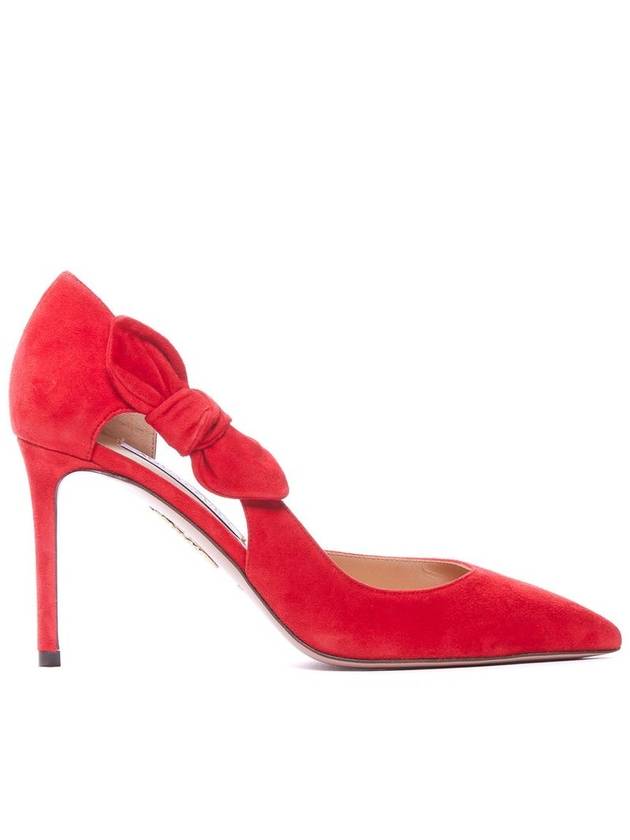 Aquazzura Very Bow Tie Suede Pumps - AQUAZZURA - BALAAN 1