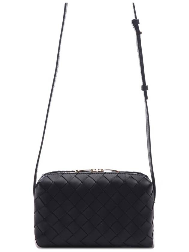 Intrecciato Lamb Leather Mini Cross Bag Black - BOTTEGA VENETA - BALAAN 5