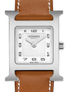 Women s H Hour Watch 25mm Silver Brown - HERMES - BALAAN 3