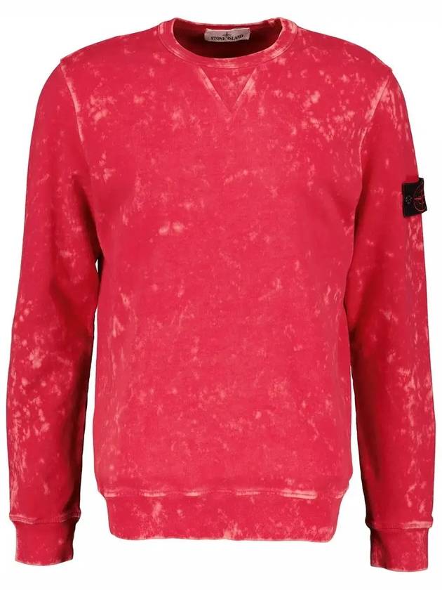 Off-Dye Treatment Crewneck Sweatshirt Cyclamen - STONE ISLAND - BALAAN 3