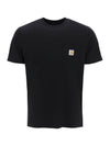 Pocket Short Sleeve T-Shirt Black - CARHARTT WIP - BALAAN 1