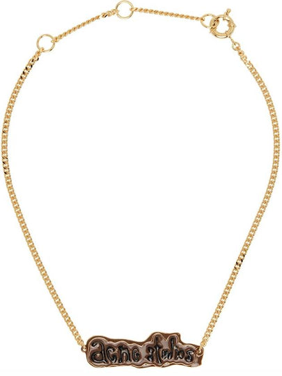 Logo Label Necklace Brown - ACNE STUDIOS - BALAAN 2