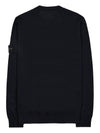 Regular Fit Crew Neck Wool Knit Top Black - STONE ISLAND - BALAAN 3