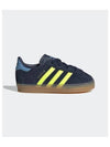 Kids Gazelle Comfort Closure Elastic Lace Sneakers Yellow Navy - ADIDAS - BALAAN 2